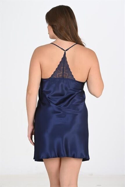 Ahu 2li Lacivert Sabahlık Takımı Bigsize 6215