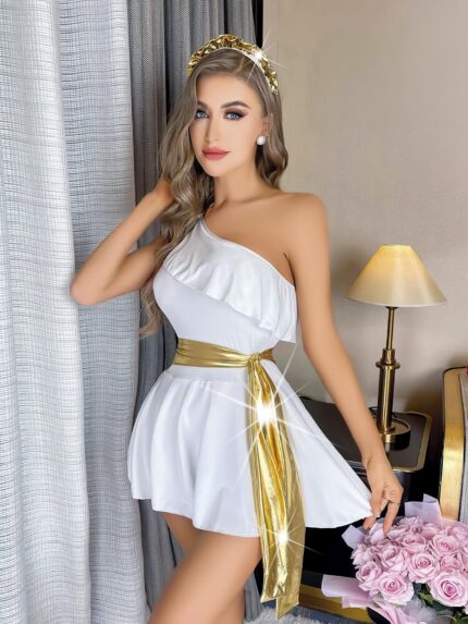 Aria's Closet Beyaz Fantezi Elbise Gecelik
