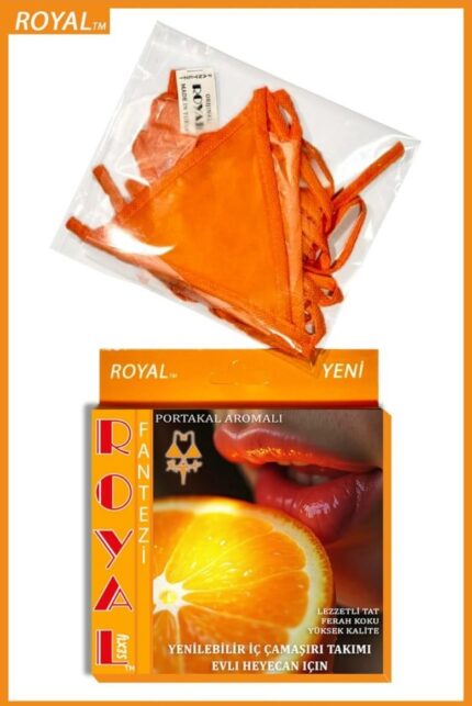 Arias Closet Fantezi Tüketilebilen Yenilebilir Portakal Aromalı İç Çamaşırı Takımı