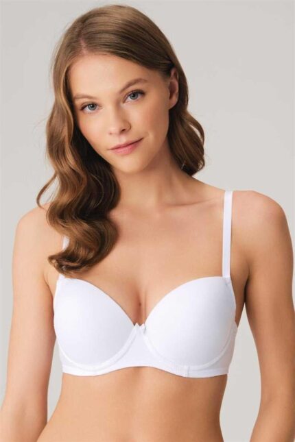 Arias Closet Balenli Destekli Dolgulu Askıları Çıkabilen Günlük Klasik T-Shirt Sütyeni