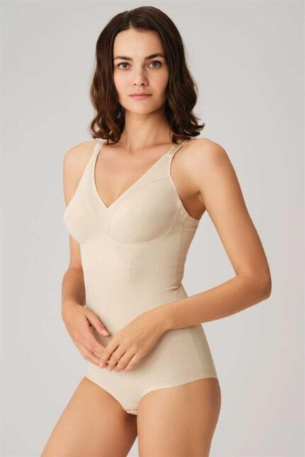 Arias Closet Toparlayıcı Vücut İnceltici Dikişli Alttan Kancalı Sıkı Badi Korse